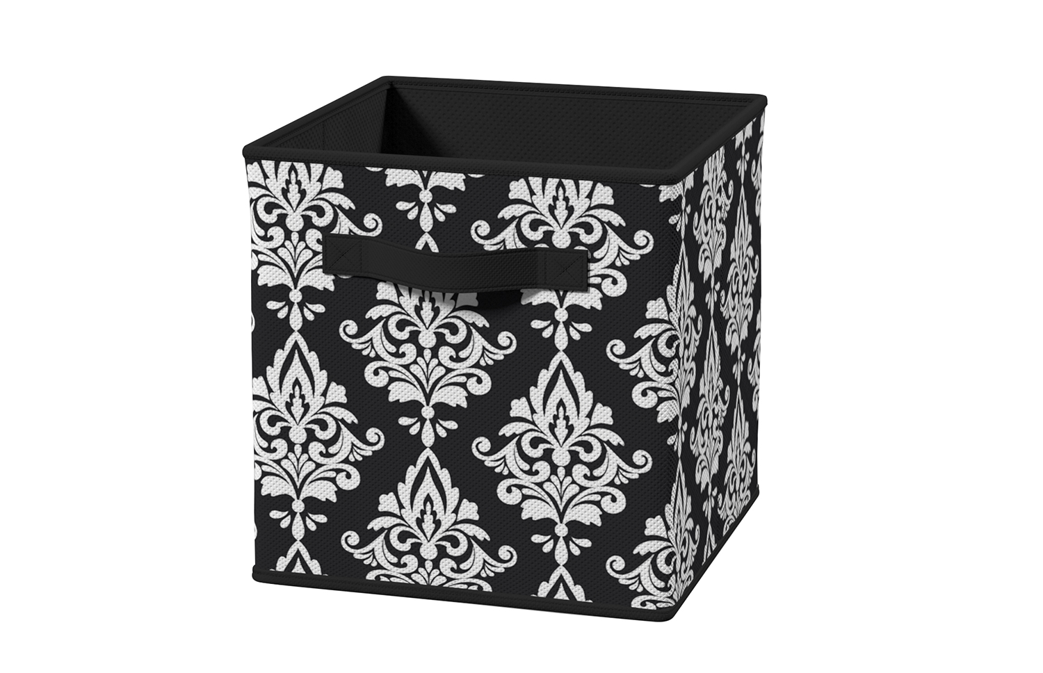 FAB DRWR BLACK DAMASK PRINT