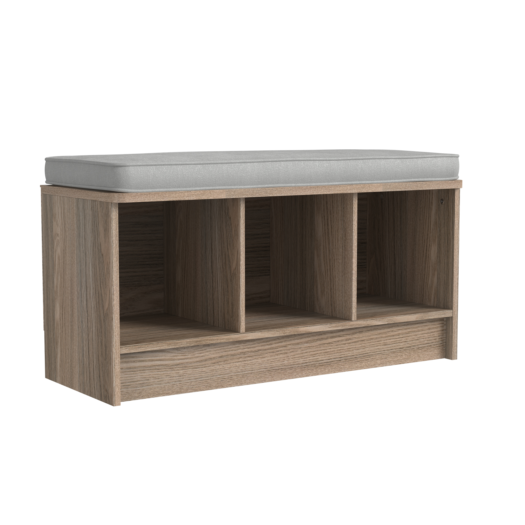 BENCH 3 CUBE NAT GRAY