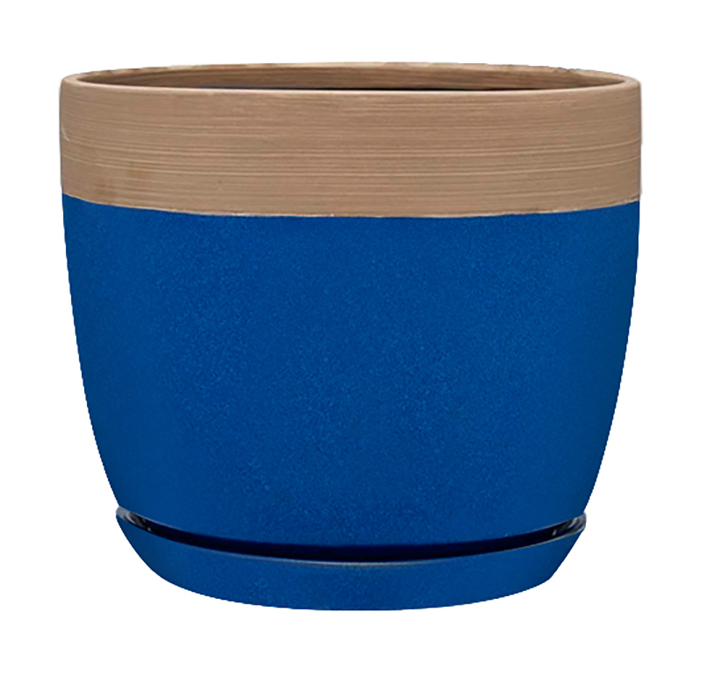 6IN ANA PLANTER CERAMICNAVY