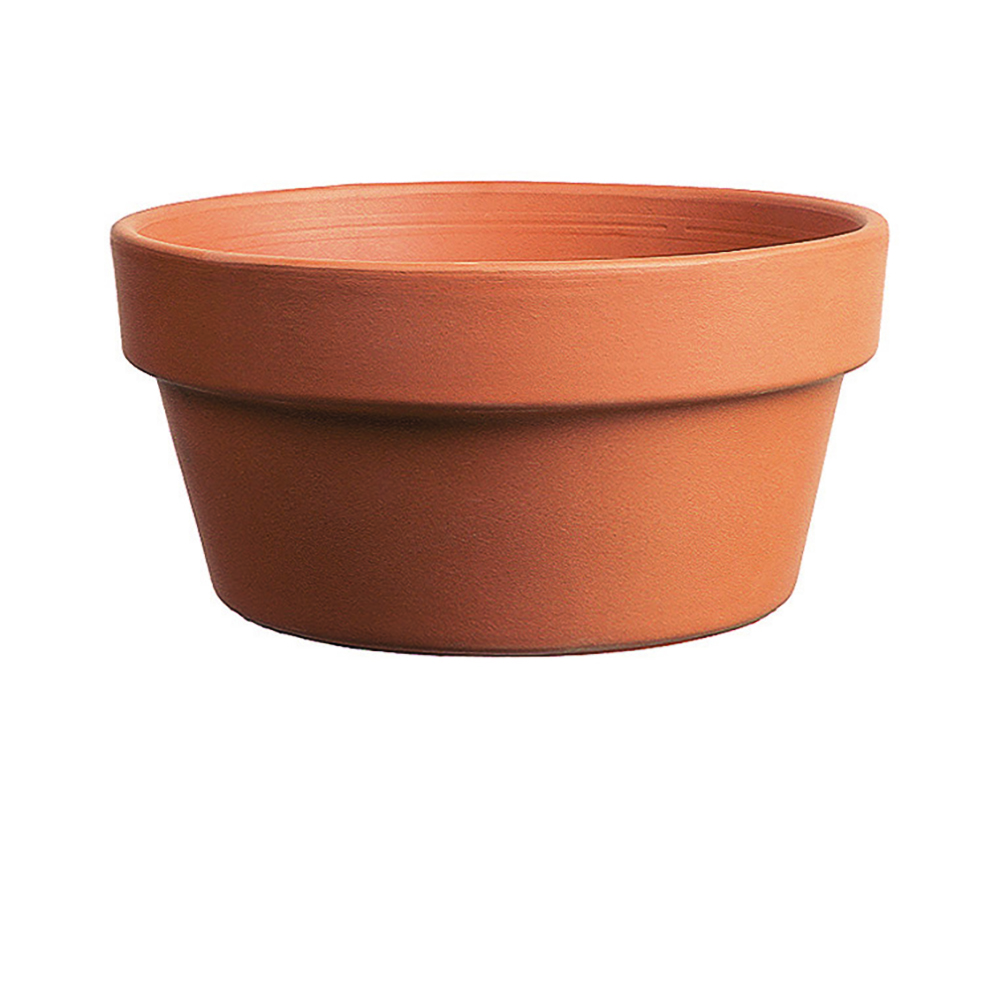 8IN CLAY HALF POT